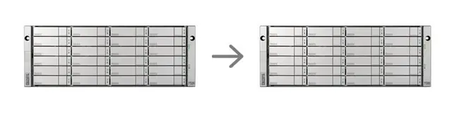 ストレージからストレージへデータを複製する構成図